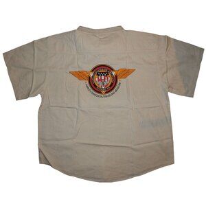 Vintage Harley-Davidson Archives Traveling Museum STAFF Button Up Shirt 3XL